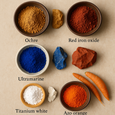 types of pigments pigmenttyper