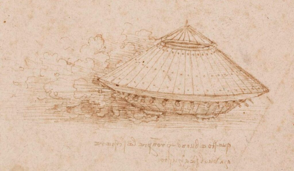 Tankvogn tegnet af Leonardo da Vinci